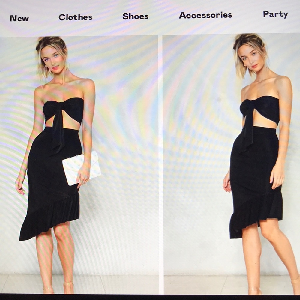 Nasty gal top and skirt set brand new